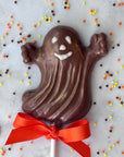 Chocolate ghost lollipop