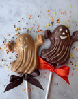 Chocolate ghost lollipop