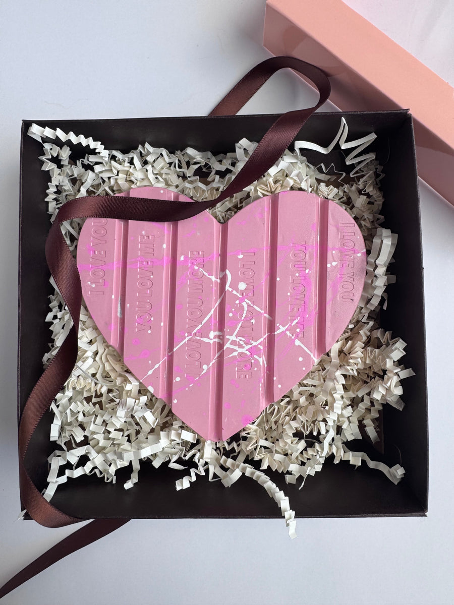 Heart shaped chocolate bar