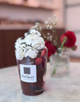 Fresh strawberries with dark chocolate