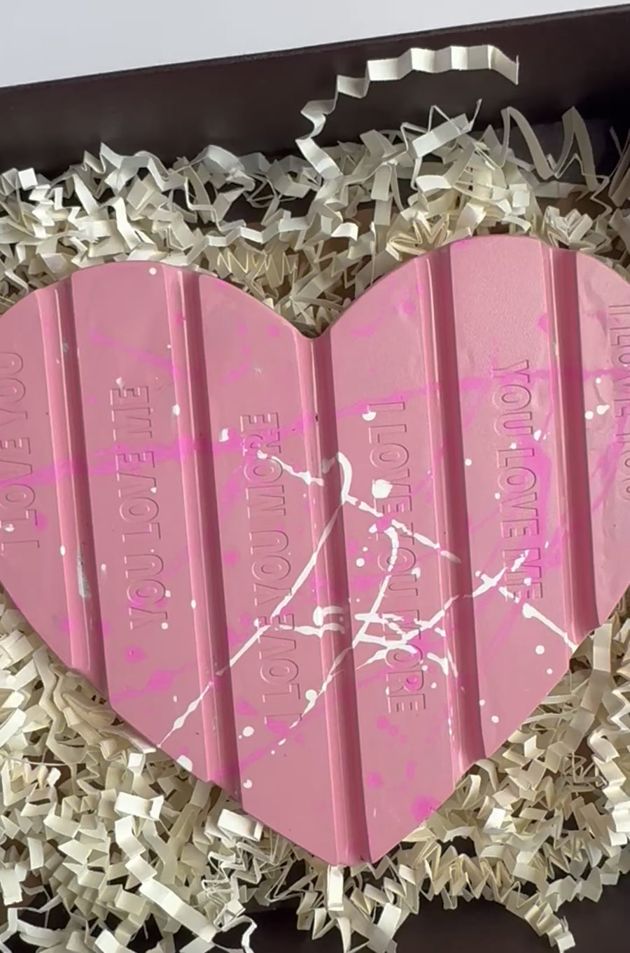 Heart shaped chocolate bar